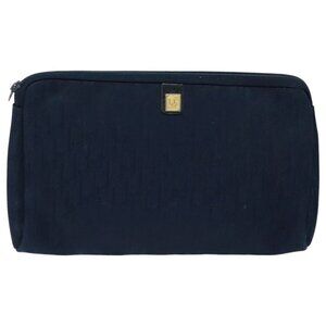 Christian Dior Trotter Canvas Pouch Navy Auth bs16192